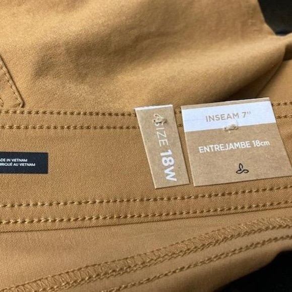 NWT PrAna Women's Halle Short Plus II in earthbound - Picture 8 of 12